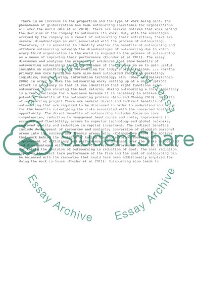 Outsourcing risks essay 07 image