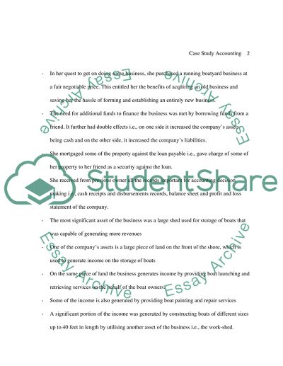 Case study accounting