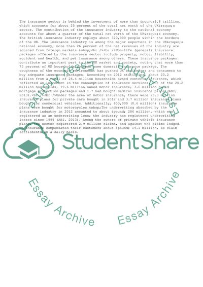 The UK Insurance Industry