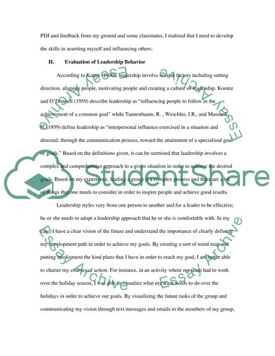 Personal Leadership Behavior in Determining Leadership Needs