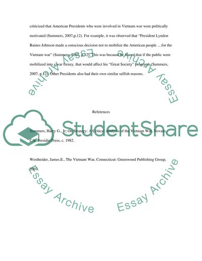 Vietnam War: Lessons Learned