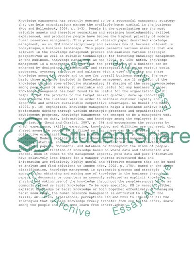 Knowledge Management and Organizational Learning