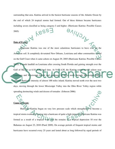 Hurricane Katrinas Effects