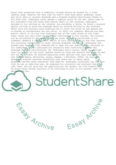 A Diamond Personality - Oscar Rodriguez