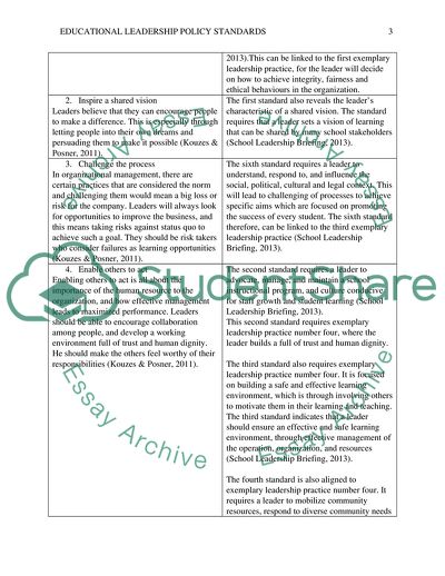 Educational Leadership Policy Standards