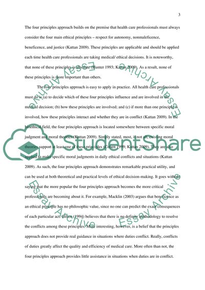 Medical Philosophy: The Four Principles Approach