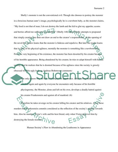 Concept of Social Evil and Humanization of the Monster