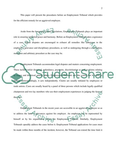 Employment Tribunals