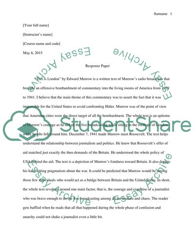 This is London by Edward Murrow