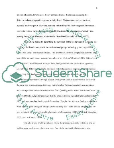 New Food Pyramid Issues