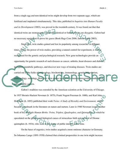 Twin Studies Assumptions