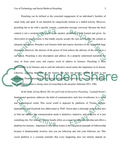 The Use of Technology and Social Media in Preaching