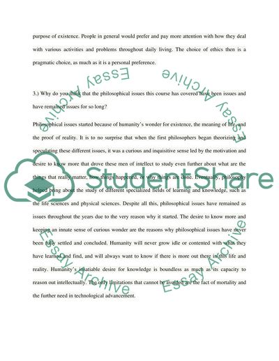 What is Philosophy Philosophical Issues