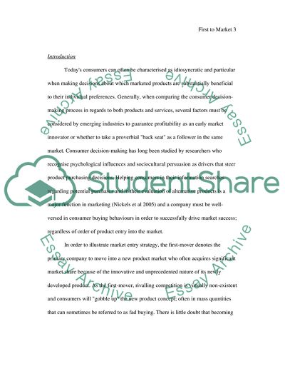 First to Market Organisations: Market Share Fluctuations Despite Initial Market Gains