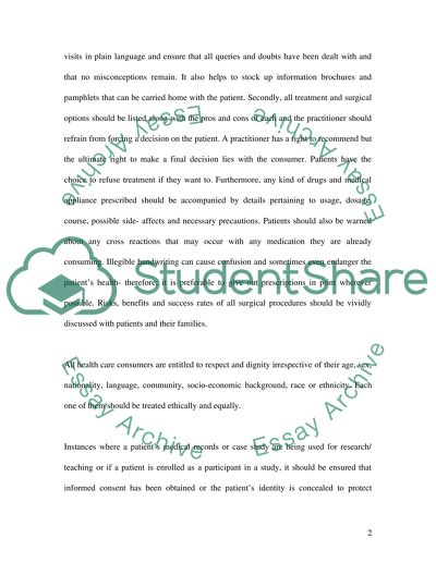 Patients as consumers