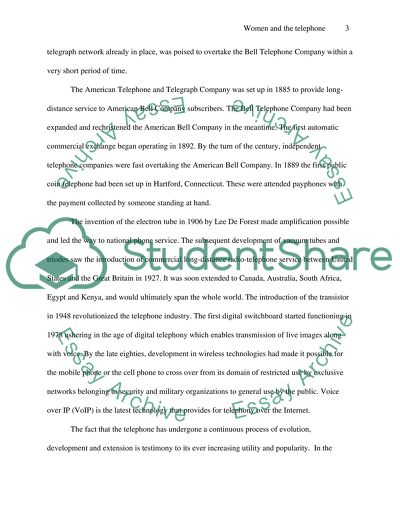 Causal Relationship Between Women and the Telephone