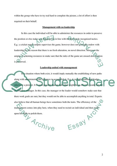 Difference between Managers and Leaders