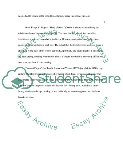 Description of Arts Exhibited in Denver Art Museum