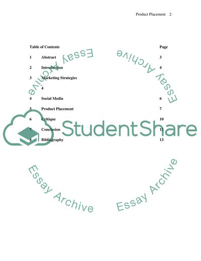 Features of Markets and Marketing, Peculiarities of Product Placement