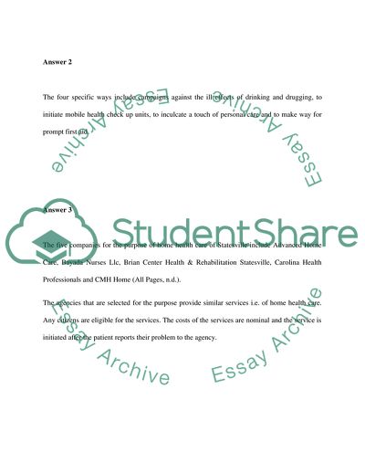 Health Promotion in Statesville, North Carolina