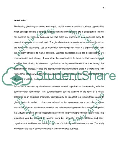 Business Law - Use of Contracts in E-Commerce