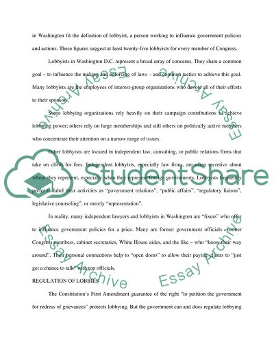 Literary Sources in Lobbyism