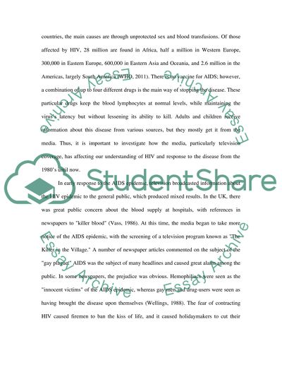 AIDS and its portrayal on television since 1980s