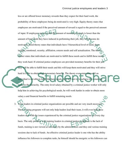 Criminal Justice Employees and Leaders