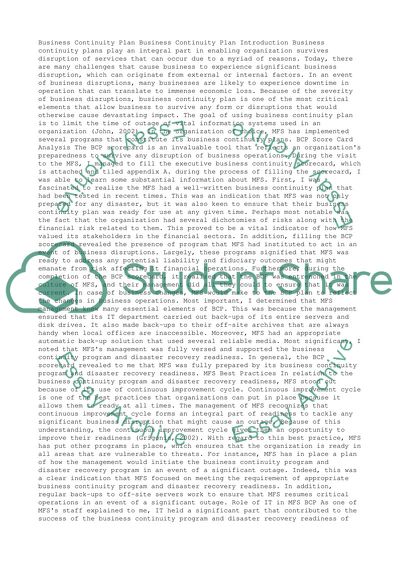 Business Continuity Plan