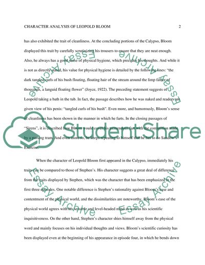 James Joyce Ulysses which aspects of the Bloom character are most apparent to you