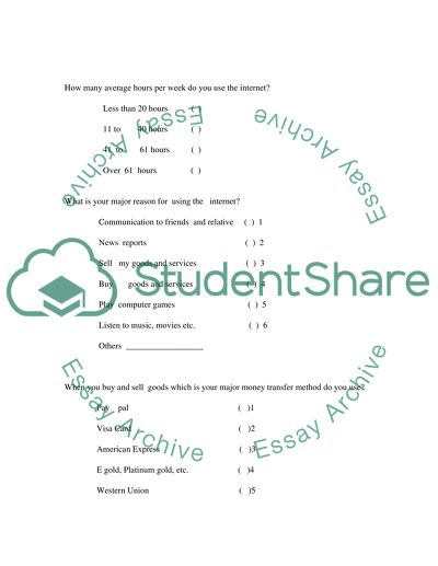 The Internet Survey Method: the Most Internal Control Checks