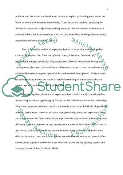 Methods of Motivation