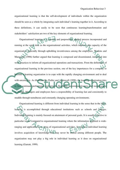 Organization Behaviour - Management (A Master of Business Administration Level)