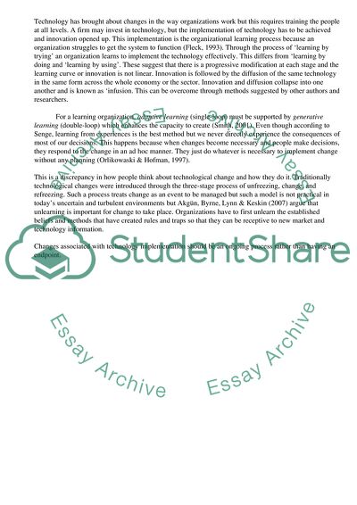 Organizational Changes