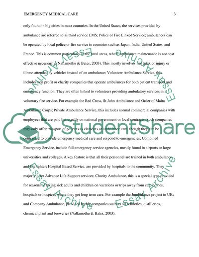 Emergency Medical Care