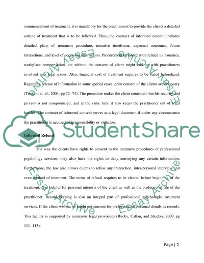 Legal Aspects of Professional Psychology