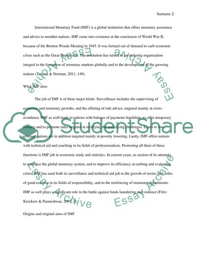 Political Economy and IMF in Nigeria and Cameroon