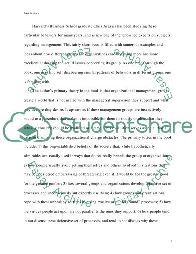 Organization Development Book Report/Review