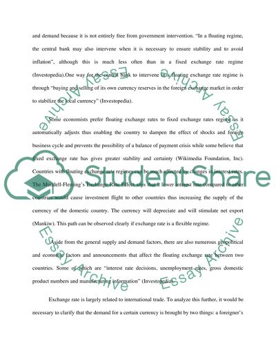 Реферат: Floating Exchange Rates Essay Research Paper Floating