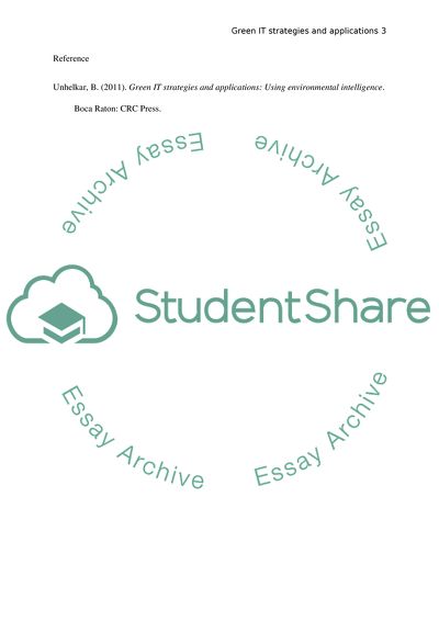 Green IT:Responsibility