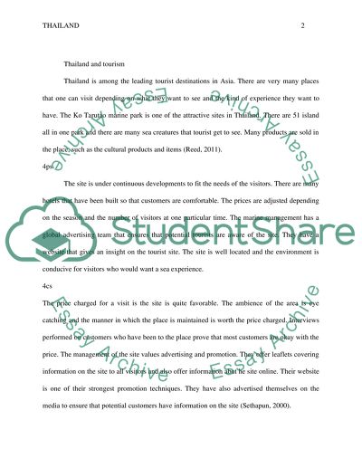 Apply the four Ps /Cs to at least four products/services in Thailand