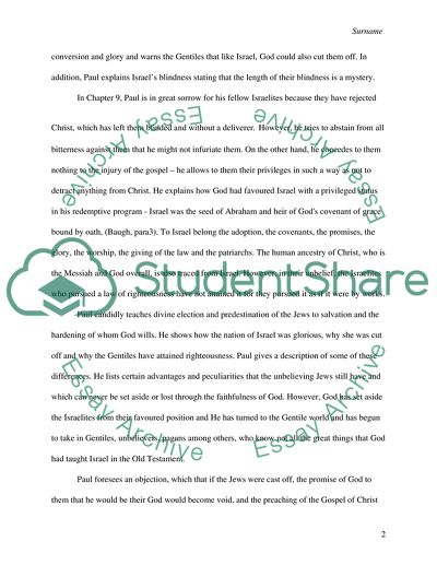 Pauls Attention to Israel in Romans