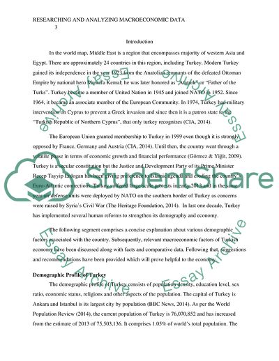 Macroeconomic Analysis of Turkey