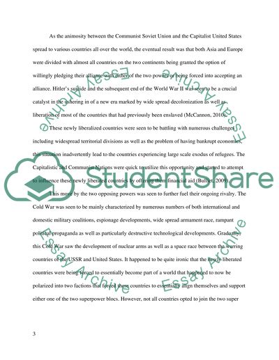 The Foreign Policy In The USSR During And After The Cold War