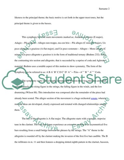 Symphony No 1 (Brahms Analysis)