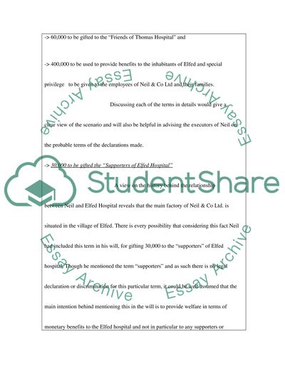 Equity and Trust, Supporters of Elfed Hospital