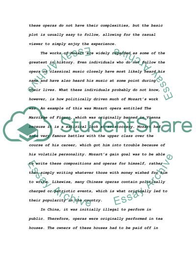 Mozart Operas and Pre-Revolution Chinese Operas Contain Surprising Relationship