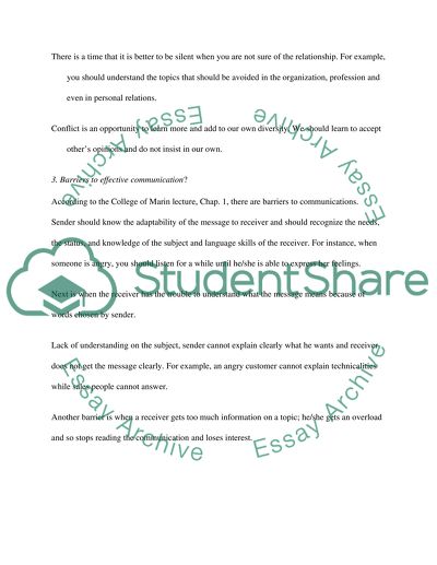 Effective communications