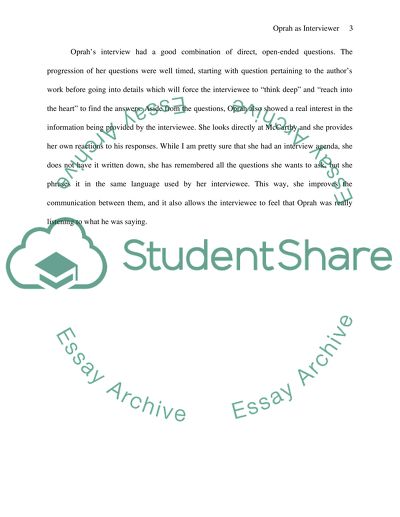 Why Oprah is a Great Interviewer