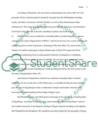 Understanding of Egyptology